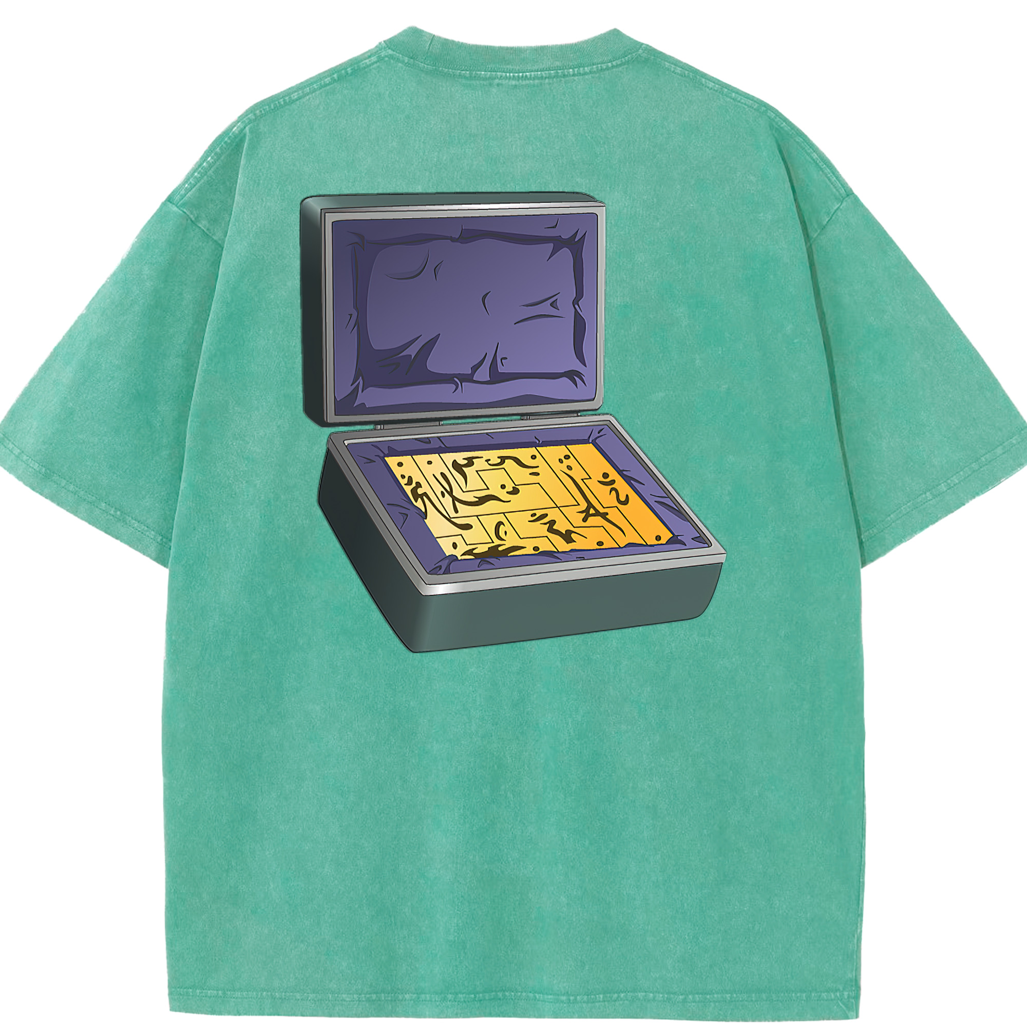 （画像用） 遊☆戯☆王 Yu-Gi-Oh! 綿100% ヴィンテージ風 半袖Tシャツ（背面プリント）